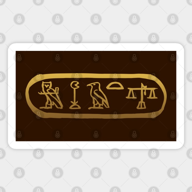 Balance in Ancient Egyptian Hieroglyphics. Magnet by hybridgothica